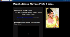 Desktop Screenshot of manishakoiralamarriage.blogspot.com