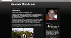 Desktop Screenshot of minnesota-meanderings.blogspot.com