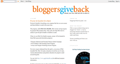 Desktop Screenshot of bloggersgiveback.blogspot.com