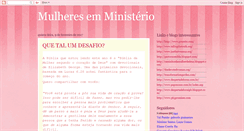 Desktop Screenshot of mulheresemministerio.blogspot.com