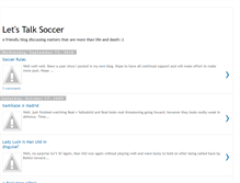 Tablet Screenshot of lets-talk-soccer.blogspot.com