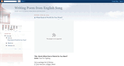 Desktop Screenshot of englishsongtothaipoem.blogspot.com