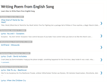 Tablet Screenshot of englishsongtothaipoem.blogspot.com