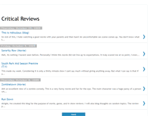 Tablet Screenshot of criticalentertainmentreviews.blogspot.com
