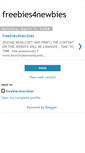 Mobile Screenshot of freebies4newbies.blogspot.com