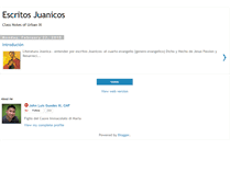 Tablet Screenshot of escritosjuanicos.blogspot.com