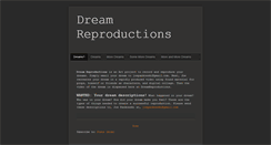 Desktop Screenshot of dreamreproductions.blogspot.com