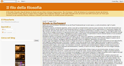 Desktop Screenshot of ilfilodellafilosofia.blogspot.com