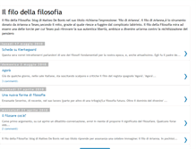 Tablet Screenshot of ilfilodellafilosofia.blogspot.com