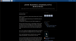 Desktop Screenshot of johnramirezministries.blogspot.com