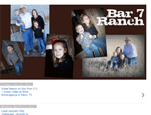 Tablet Screenshot of bar7ranch.blogspot.com