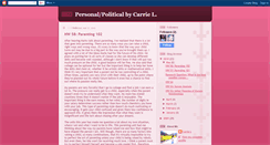 Desktop Screenshot of personalpoliticalbycarrie.blogspot.com