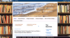 Desktop Screenshot of besteulogyexamples.blogspot.com