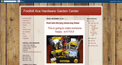 Desktop Screenshot of foothillacegardens.blogspot.com