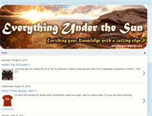 Tablet Screenshot of everything-underthe-sun.blogspot.com