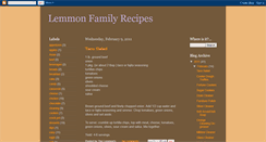 Desktop Screenshot of lemmonfamilyrecipes.blogspot.com