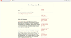 Desktop Screenshot of livingonless.blogspot.com