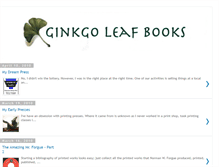 Tablet Screenshot of ginkgoleafbooks.blogspot.com