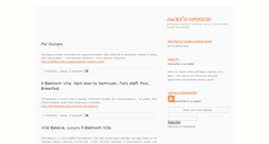 Desktop Screenshot of jackysopinion.blogspot.com