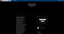 Desktop Screenshot of brillianthoughts.blogspot.com