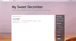 Desktop Screenshot of mysweetdecember.blogspot.com