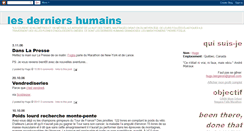 Desktop Screenshot of derniershumains.blogspot.com