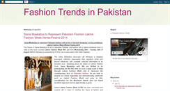 Desktop Screenshot of fashion-trends-in-pakistan.blogspot.com