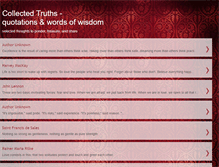 Tablet Screenshot of collectedtruths.blogspot.com