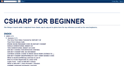 Desktop Screenshot of csharpforbeginner.blogspot.com