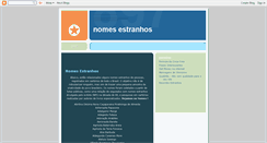 Desktop Screenshot of algunsnomesestranhos.blogspot.com