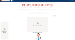 Desktop Screenshot of drsuemedicalnotes.blogspot.com