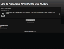 Tablet Screenshot of los10animalesmasrarosdelmundo.blogspot.com