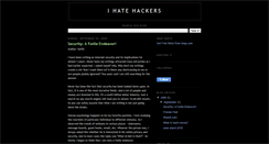 Desktop Screenshot of ihatehacker.blogspot.com