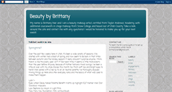 Desktop Screenshot of beautybybrittany09.blogspot.com
