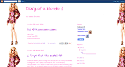 Desktop Screenshot of diaryofablondeee.blogspot.com