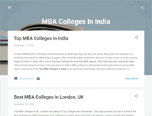 Tablet Screenshot of mbacollegesinindia.blogspot.com