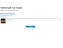 Tablet Screenshot of homemadecatfoods.blogspot.com