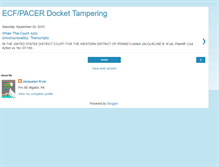 Tablet Screenshot of dockettampering.blogspot.com