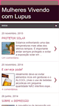 Mobile Screenshot of mulheresvivendocomlupus.blogspot.com