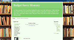 Desktop Screenshot of budgetsavvymommy.blogspot.com