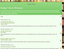 Tablet Screenshot of budgetsavvymommy.blogspot.com