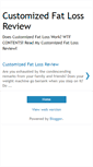 Mobile Screenshot of customized-fat-loss-reviewed.blogspot.com