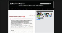 Desktop Screenshot of gopremiumaccount.blogspot.com