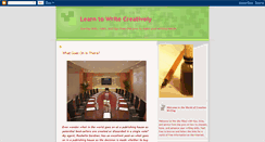 Desktop Screenshot of learntowritecreatively.blogspot.com