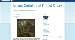 Desktop Screenshot of imnotcertainthatimnotcrazy.blogspot.com