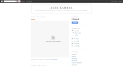 Desktop Screenshot of alexkambal.blogspot.com