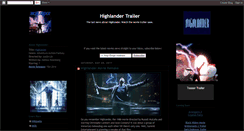 Desktop Screenshot of highlander-movie-trailer.blogspot.com