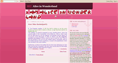 Desktop Screenshot of aliceinwonderland2006.blogspot.com