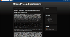 Desktop Screenshot of cheapproteinsupplements.blogspot.com