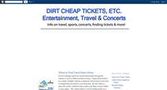 Desktop Screenshot of dirtcheaptickets.blogspot.com